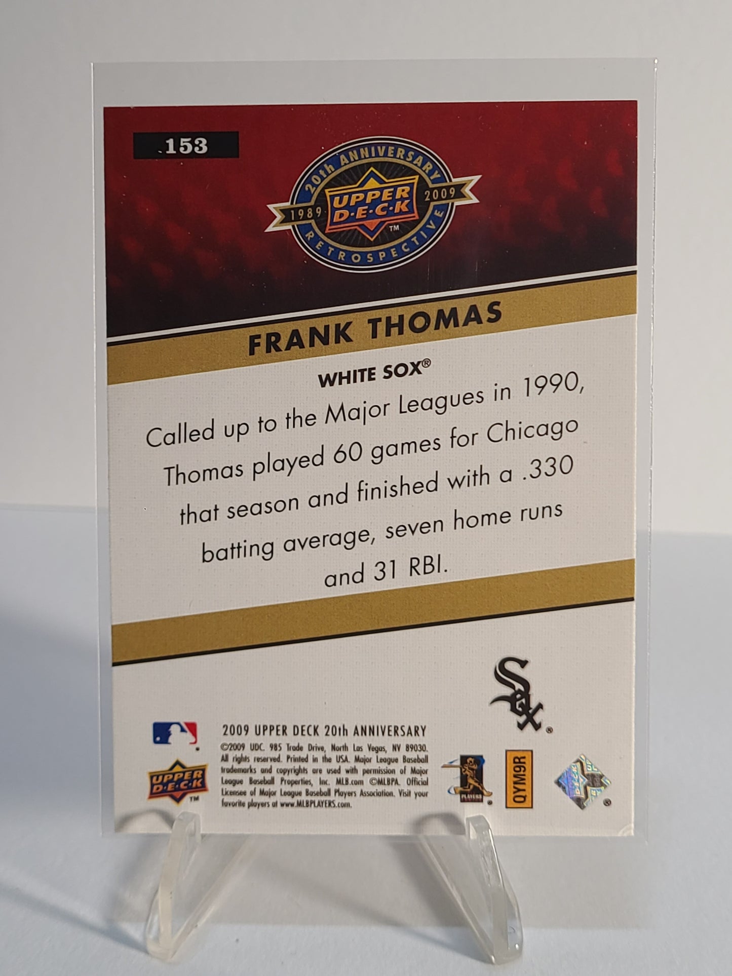 2009 Upper Deck 20th Anniversary #151 Frank Thomas B2R1