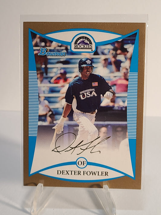 2008 Bowman Draft Picks & Prospects Gold #BDPP75 Dexter Fowler RC B2R1