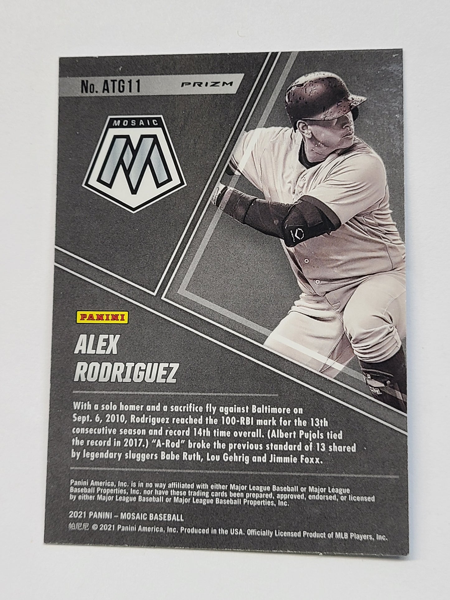 2021 Panini Mosaic Blue Camo #ATG11 Alex Rodriguez All-Time Greats B2R2