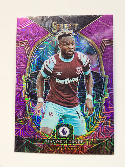 2022-23 Panini Select Premier League #92 Maxwel Cornet Purple Mojo B2R2