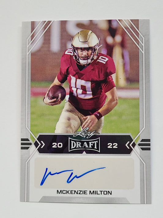 2022 Leaf Draft #BA-MM2 McKenzie Milton Autographs RC B2R2