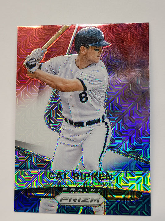 2015 Panini Prizm #155 Cal Ripken Red/White/Blue Mojo Prizms B2R2