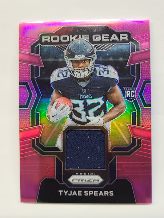 2023 Panini Prizm #RG-TS Tyjae Spears Rookie Gear Pink RC B2R2