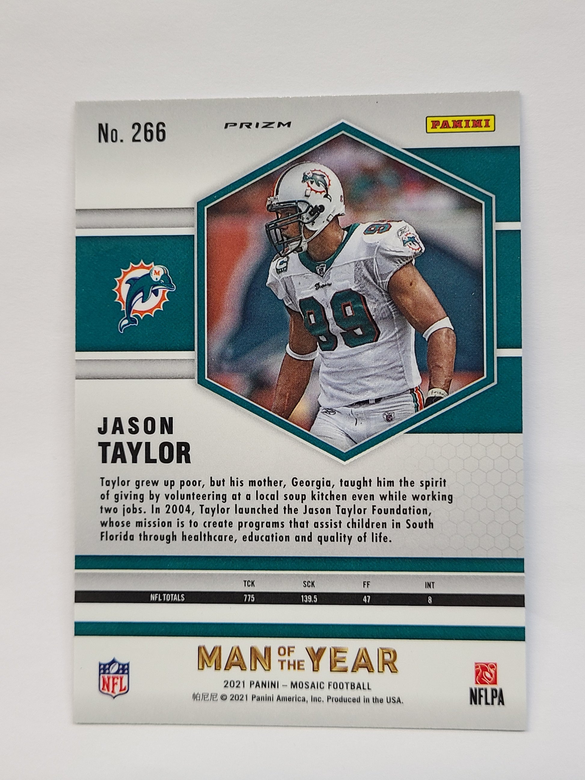 2021 Panini Mosaic #266 Jason Taylor Prizm Green B2R2