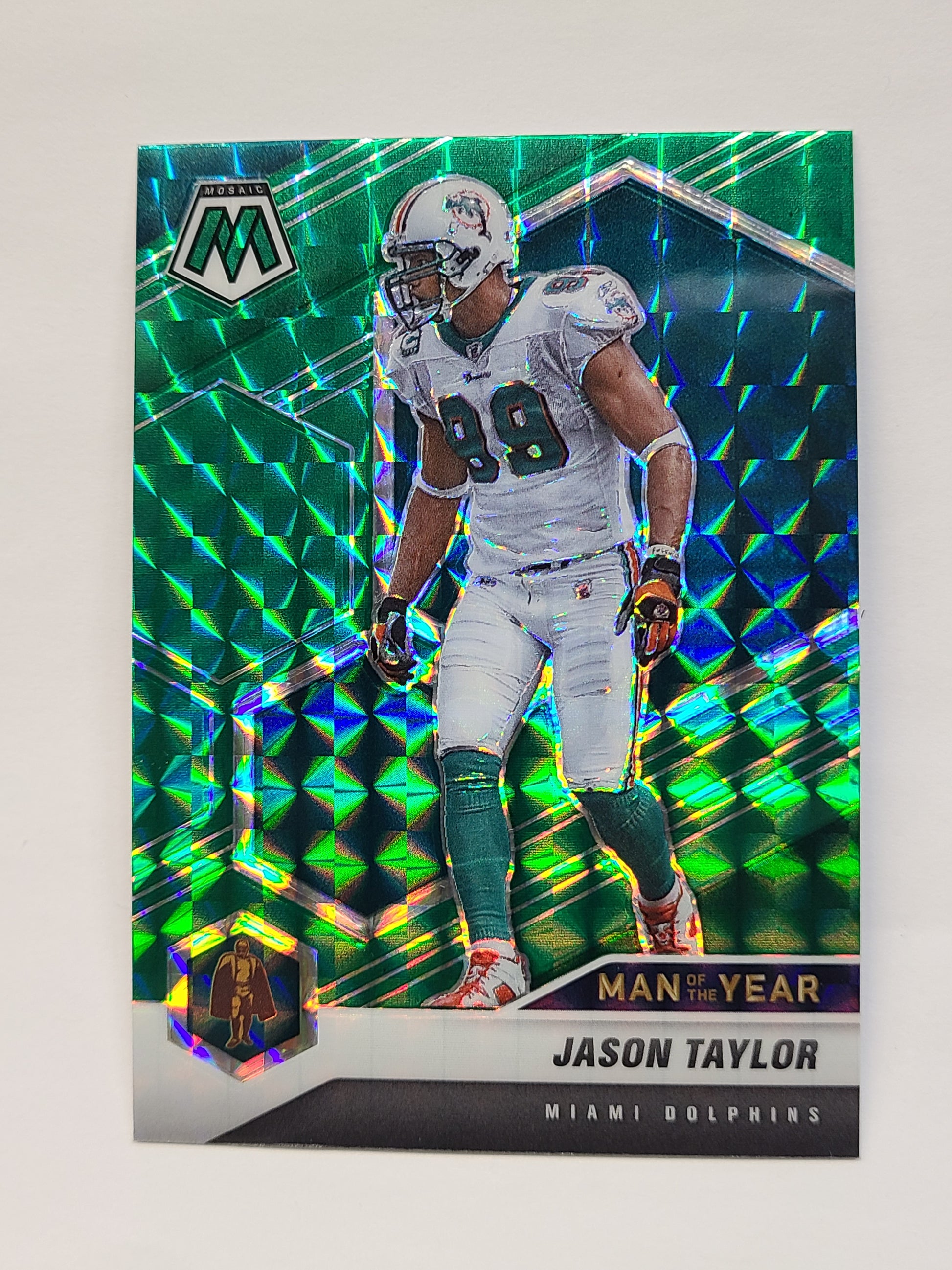 2021 Panini Mosaic #266 Jason Taylor Prizm Green B2R2