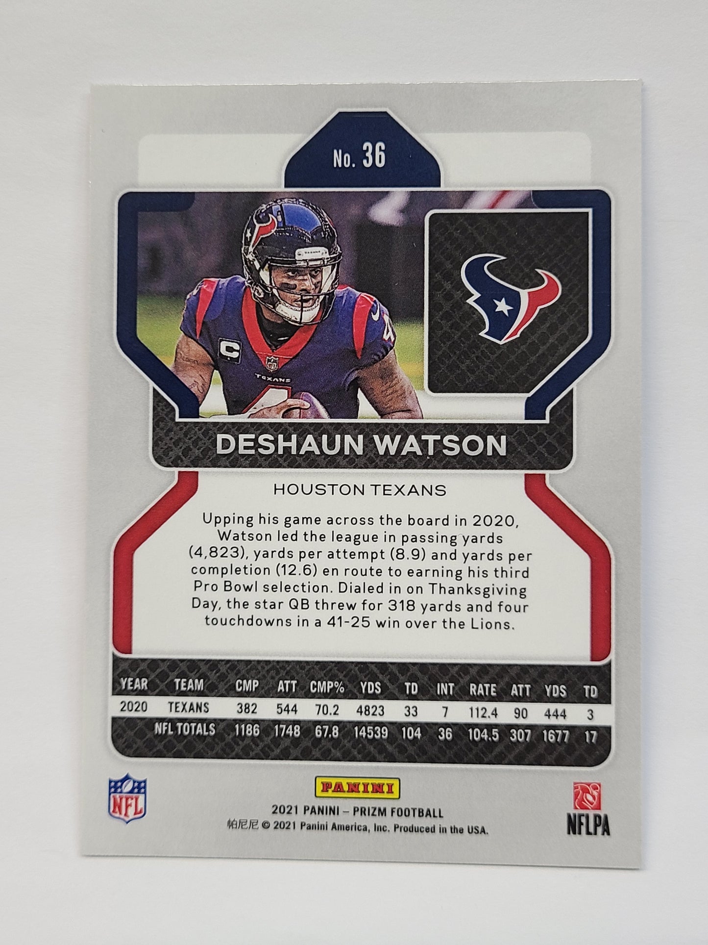 2021 Panini Prizm #36 Deshaun Watson B2R2