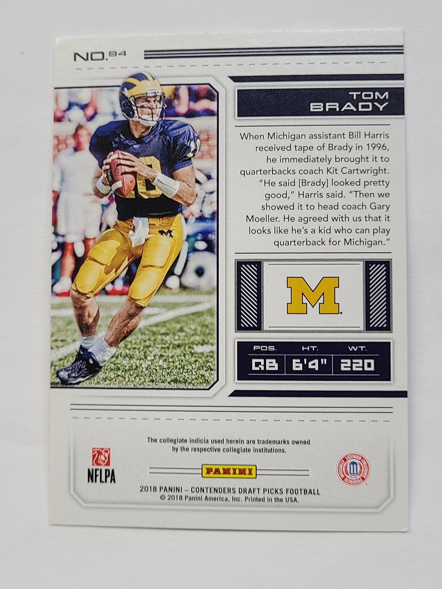 2018 Panini Contenders Draft Picks #94 Tom Brady B2R2