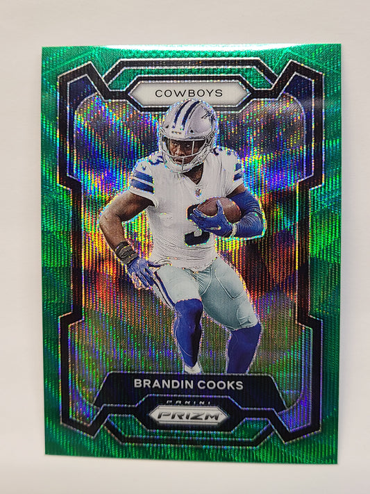 2023 Panini Prizm #71 Brandin Cooks Green Wave B2R2