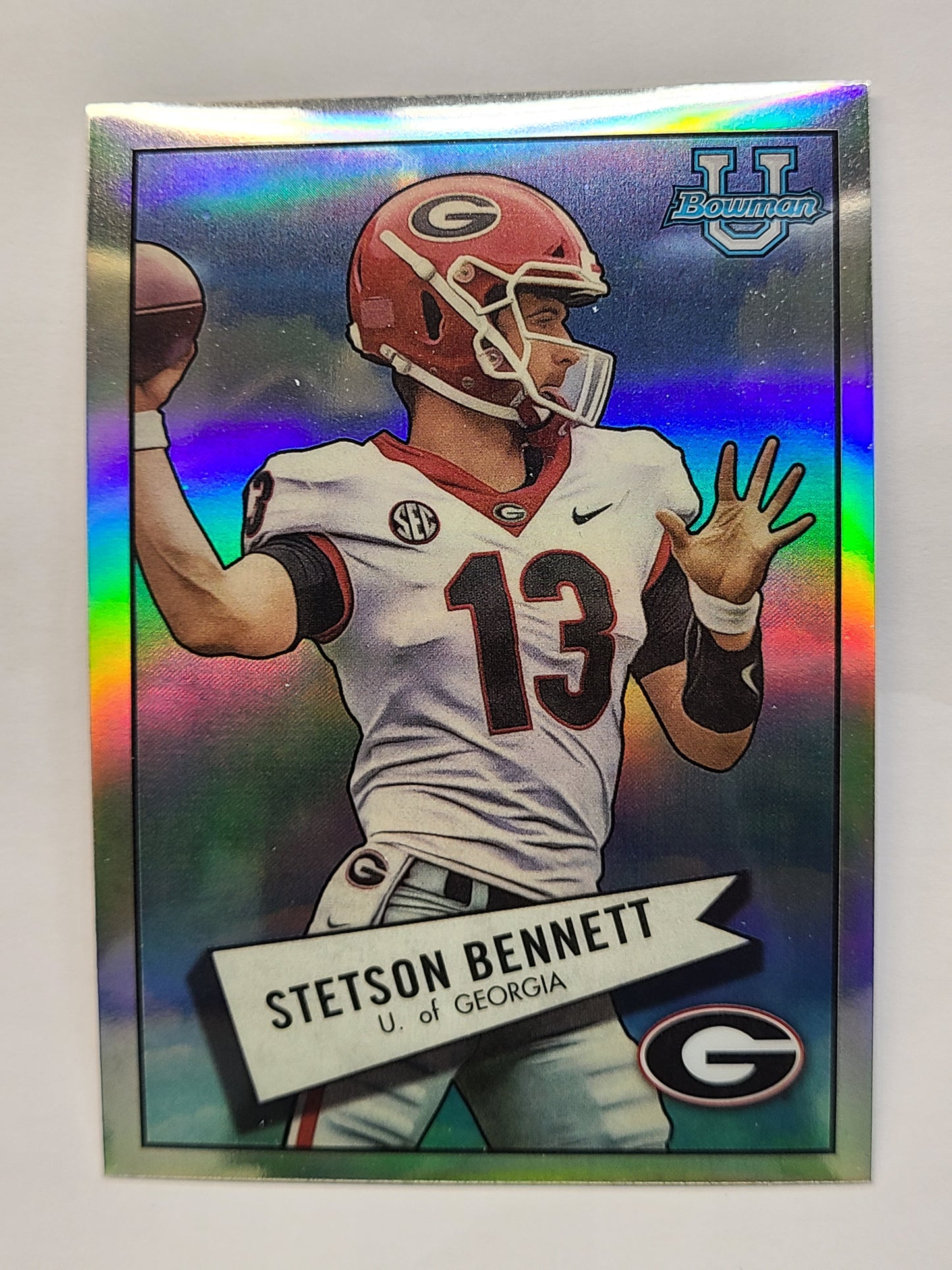 2022 Bowman University Chrome #52BF-17 Stetson Bennett 1952 Bowman RC B2R2