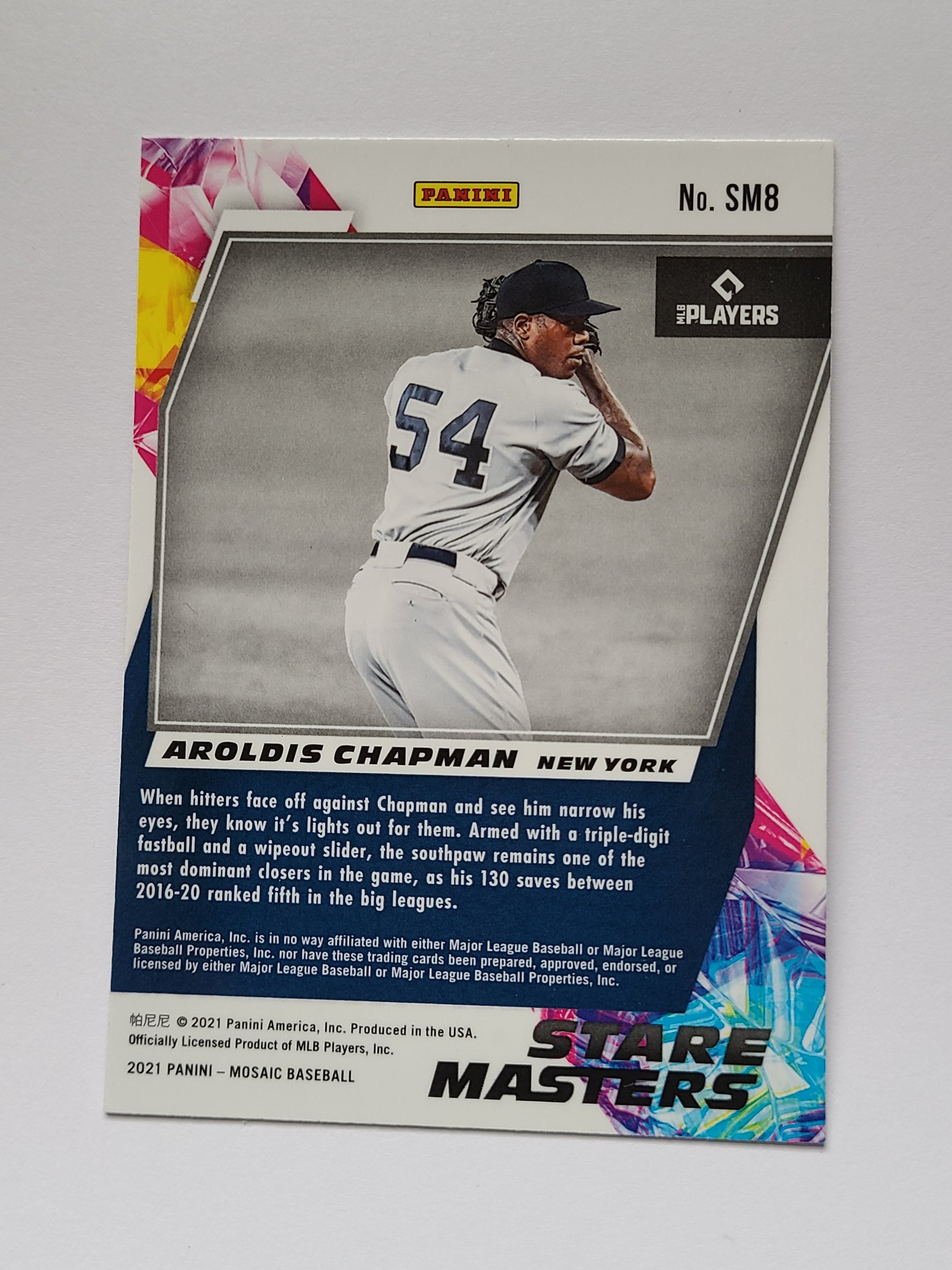 2021 Panini Mosaic #SM8 Aroldis Chapman Stare Masters B2R2