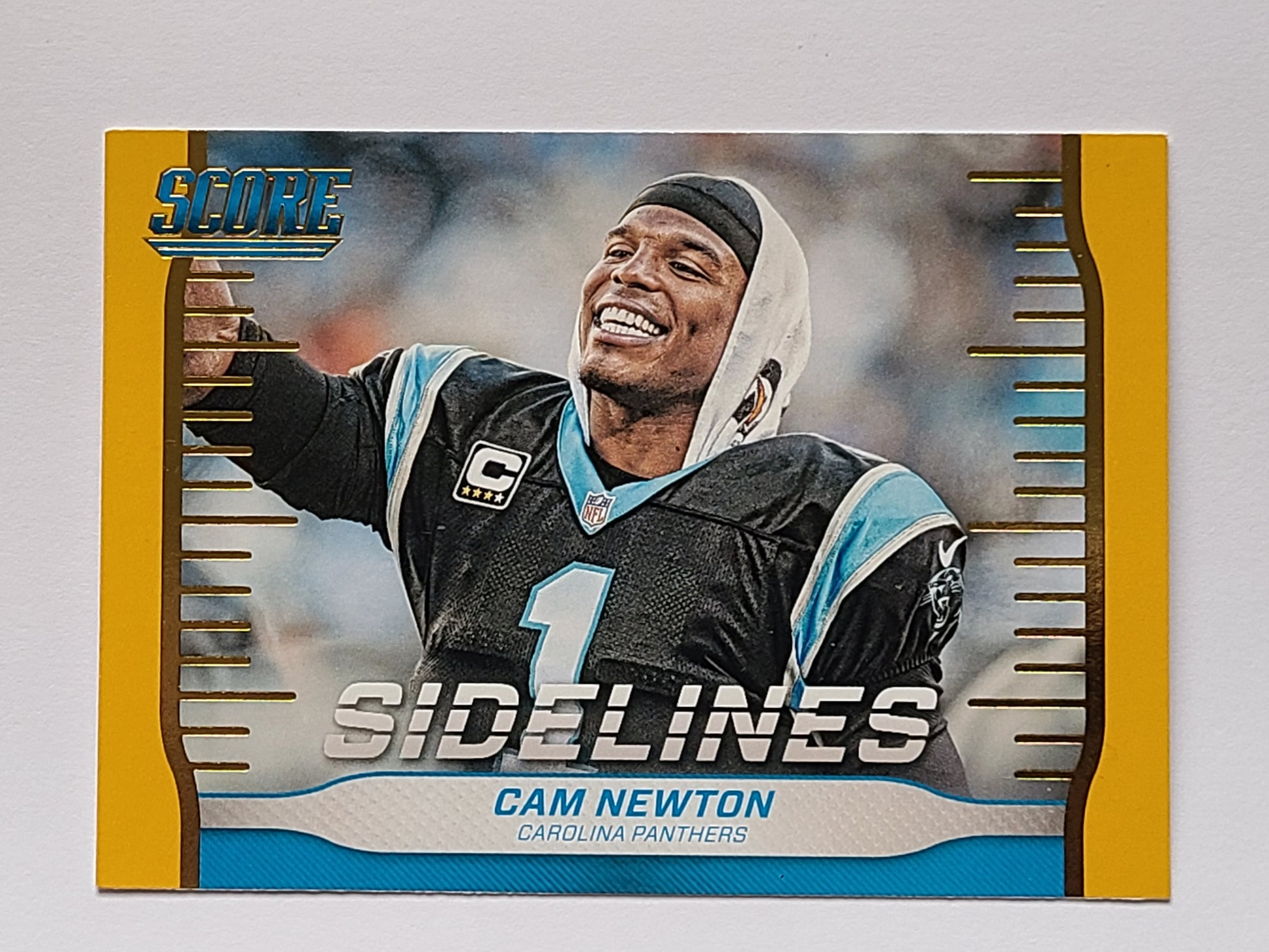 2016 Score Sidelines Gold #22 Cam Newton B2R2