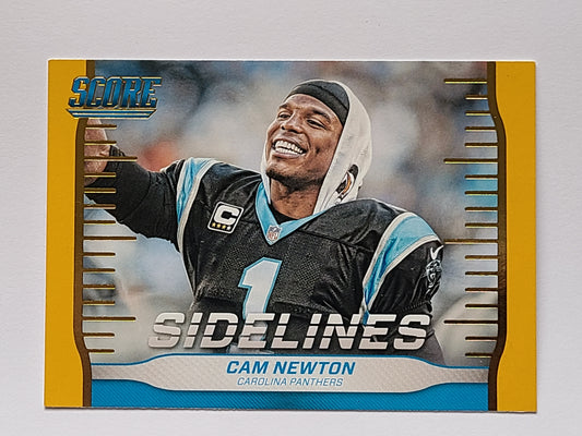 2016 Score Sidelines Gold #22 Cam Newton B2R2