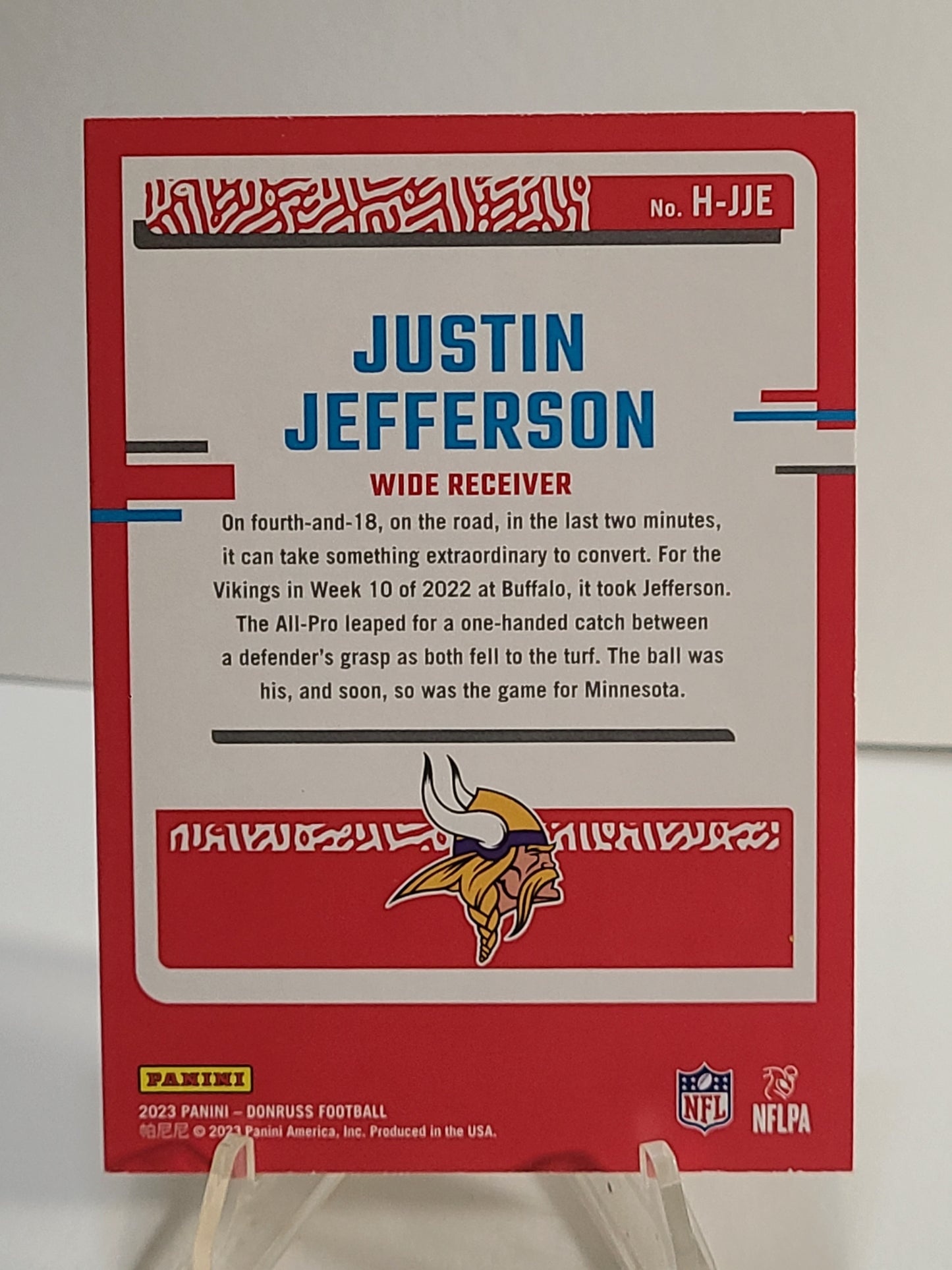 2023 Donruss #H-JJE Justin Jefferson Highlights B3R2