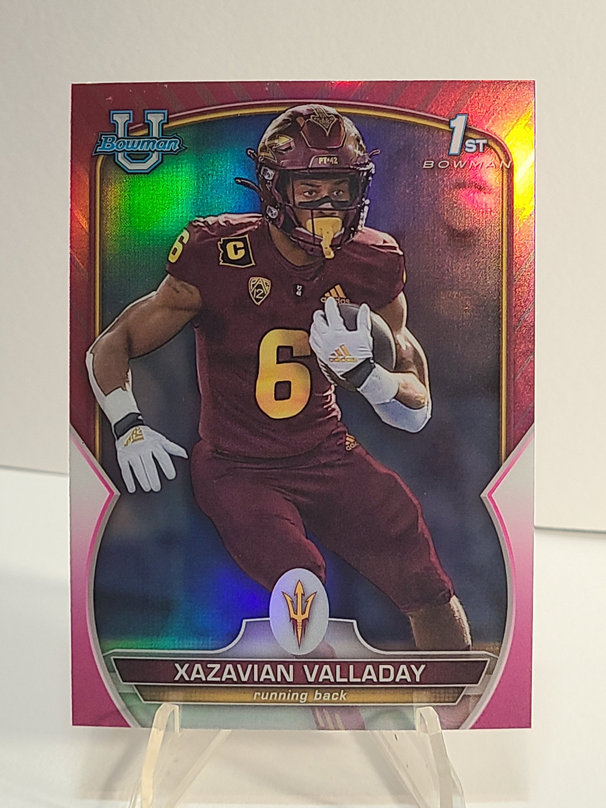 2022 Bowman University Chrome #64 Xazavian Valladay Pink Refractor B3R2