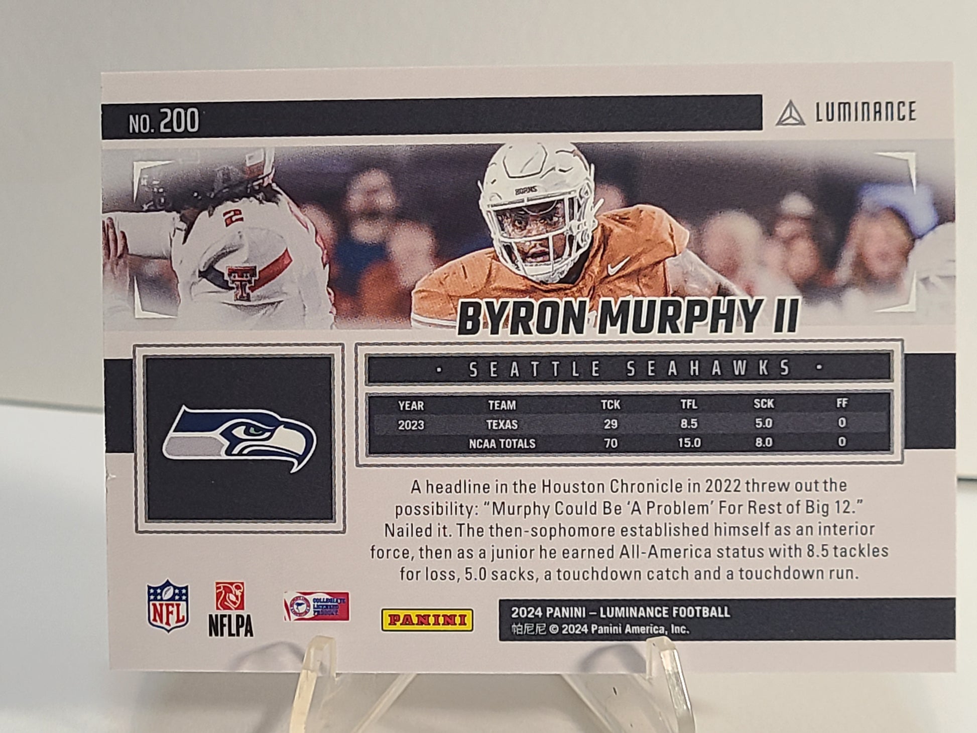 2024 Panini Luminance #113 Byron Murphy II Blue #/150 RC B3R2