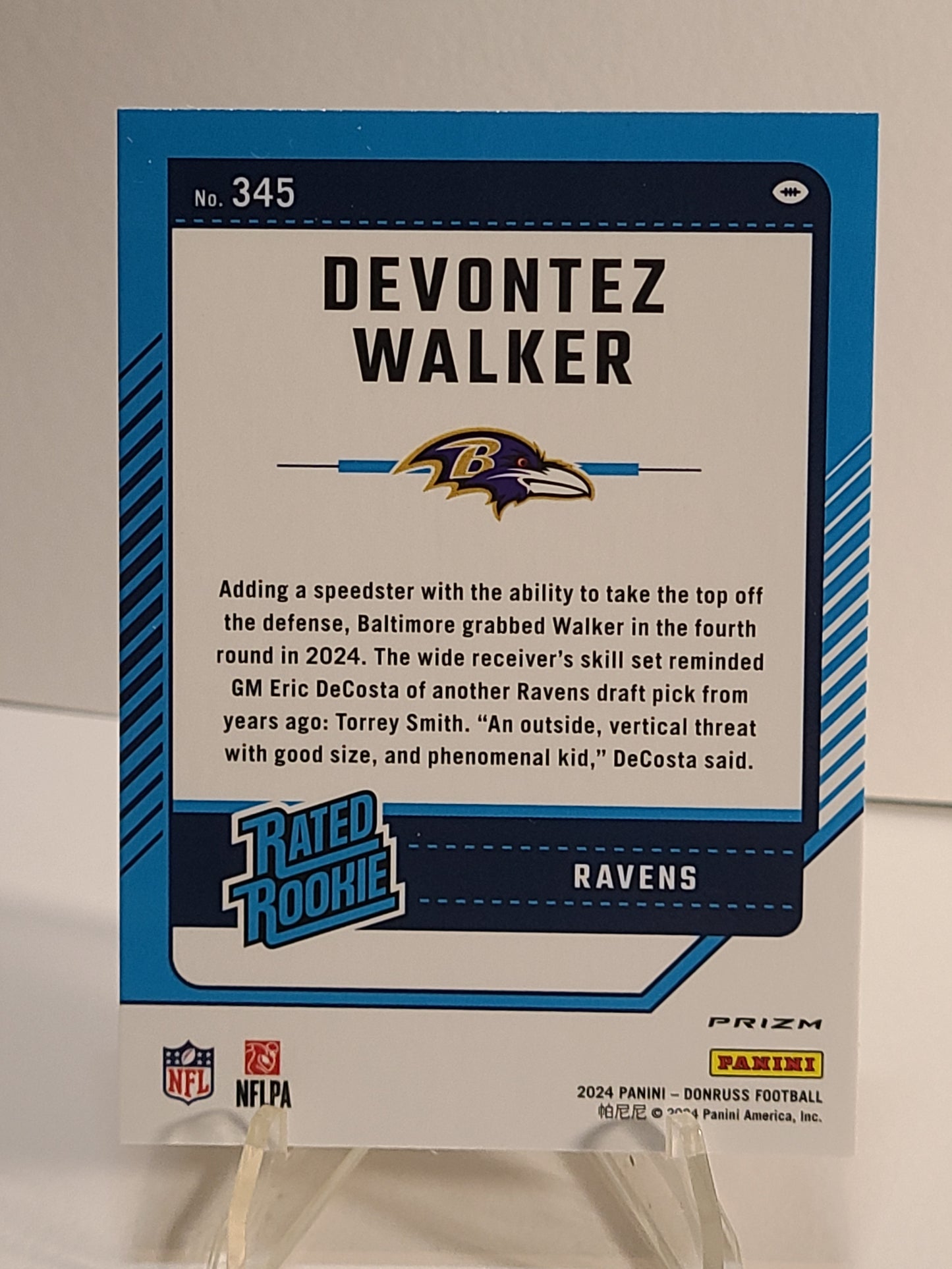 2024 Panini Donruss Rated Rookie Optic Red Pandora #345 Devontez Walker RC B3R2