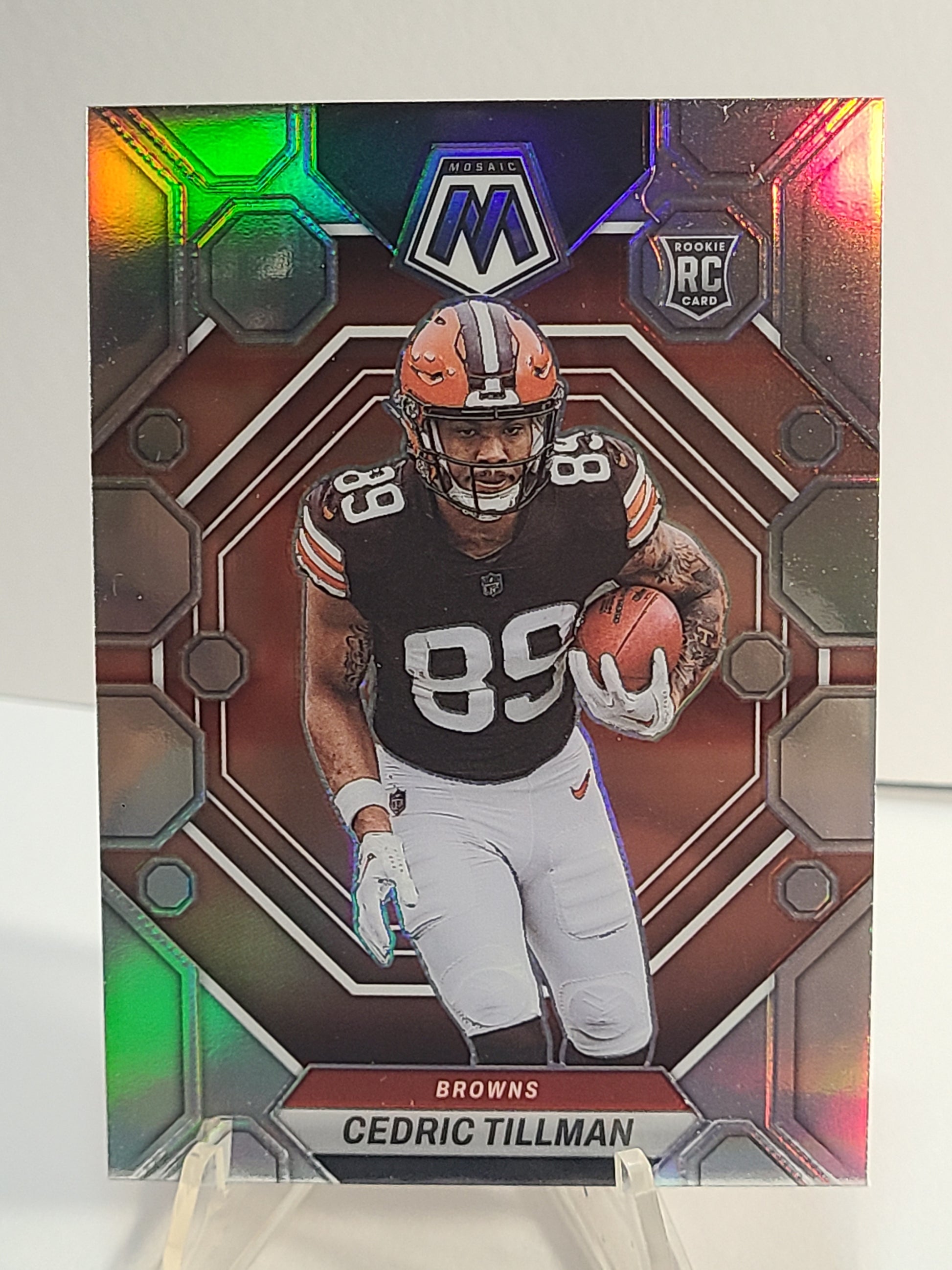 2023 Panini Mosaic Silver Prizm #296 Cedric Tillman RC B3R2