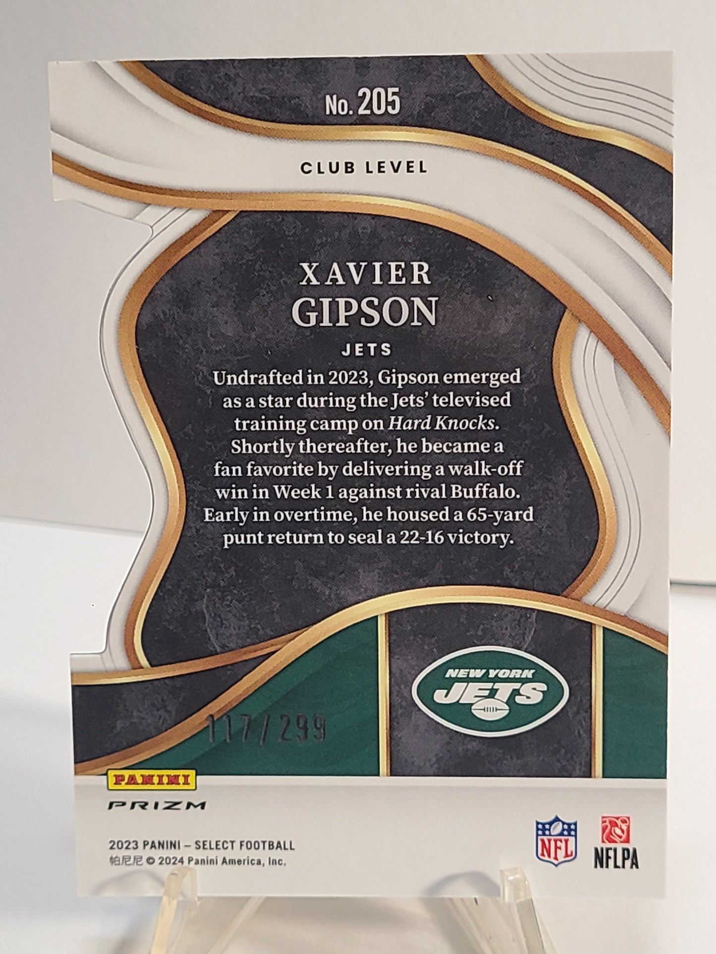 2023 Panini Select #205 Xavier Gipson Copper Prizms Die Cuts #/299 RC B3R2