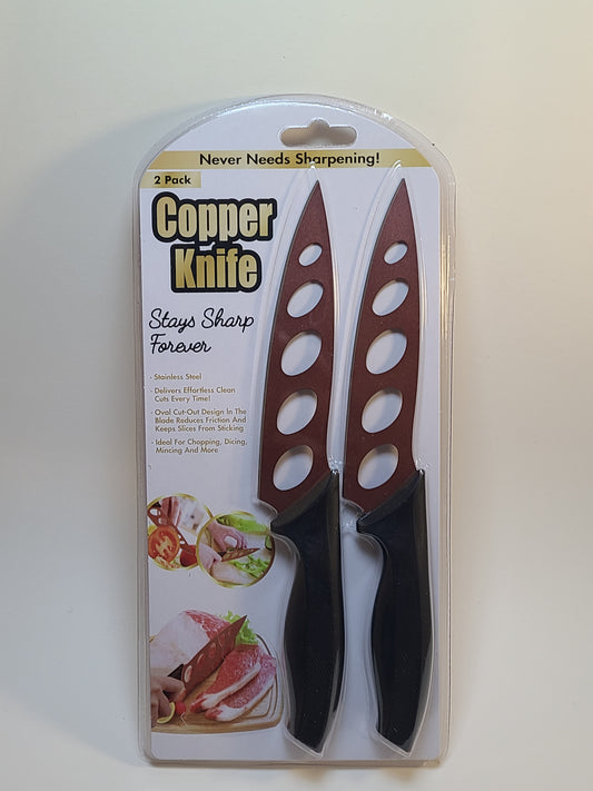 Stainless Steel Sharp Forever Copper Knife 2 Pack