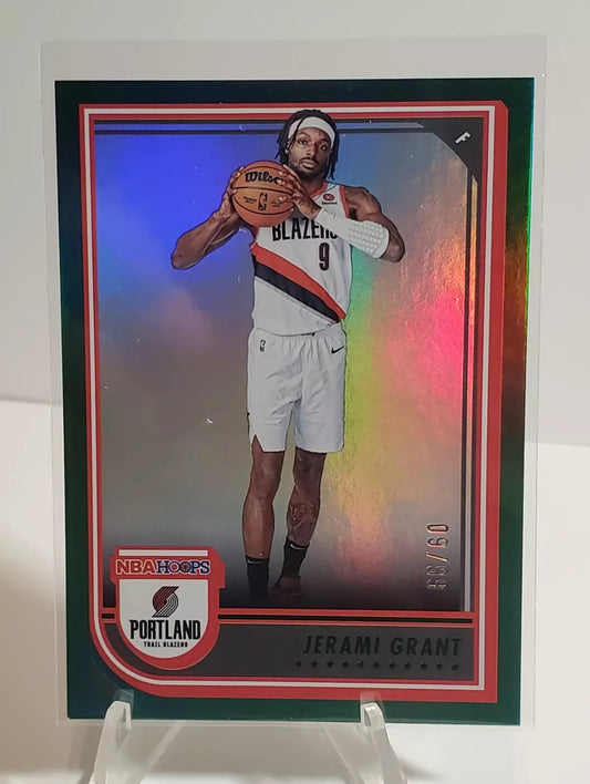 2022-23 NBA Hoops #60 Jerami Grant Green #9/99 Sports Card B1R4