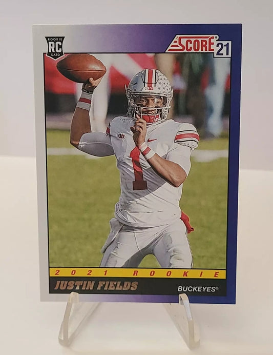 2021 Score #TB2 Justin Fields 1991 Throwback RC B3R2